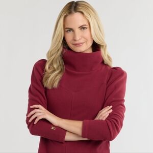 Dudley Stephens - Camilla Puff Sleeve Turtleneck (NWT) Burgundy, Large